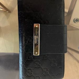 Black leather Gucci Wallet